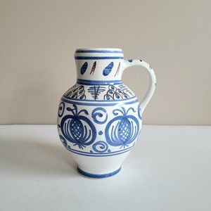 Vintage blue and white ceramic vase/jar.